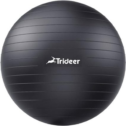 Trideer Yoga Ball Exercise Ball for Working Out, 5 Sizes Gym Ball, Birthing Ball for Pregnancy, Swiss Ball for Physical Therapy, Balance, Stability, Fitness, Office Ball Chair, Quick Pump Included