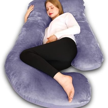 Chilling Home Pregnancy Pillows, U Shaped Full Body Maternity Pillow 58 inch, Pregnant Women Must Haves Pregnancy Pillows for Sleeping with Removable Cover